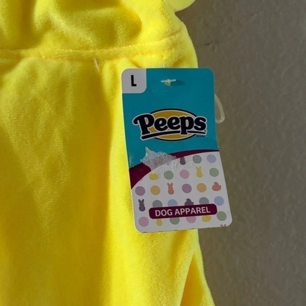 Peeps SZ Large Yellow Hooded Dog Costume Halloween Easter 22